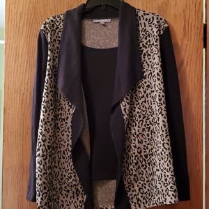 Black jacket with attached tank